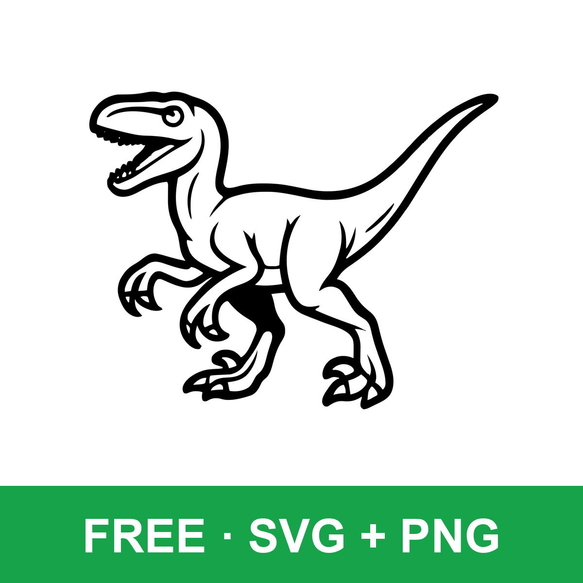 Velociraptor Side View free SVG cut file for Cricut and Silhouette