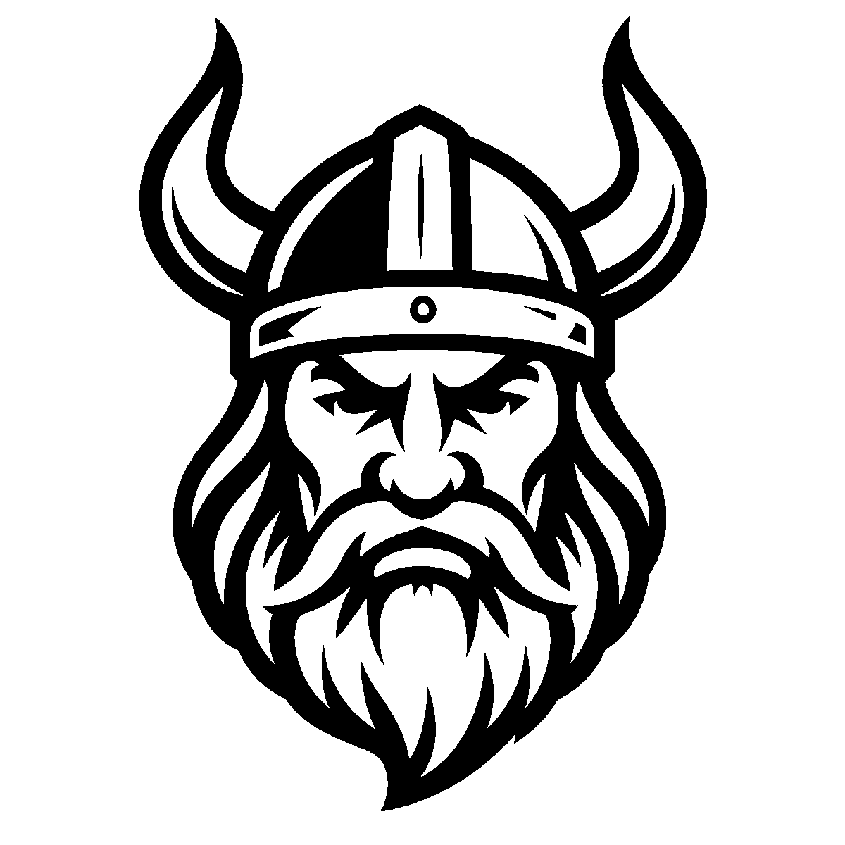 Viking Warrior Head SVG free download for Cricut, Silhouette and design projects