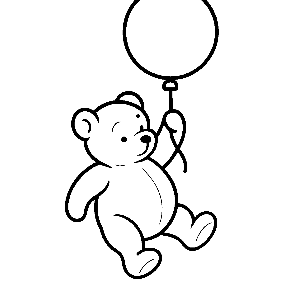 Vintage Bear with Balloon SVG free download for Cricut, Silhouette and design projects