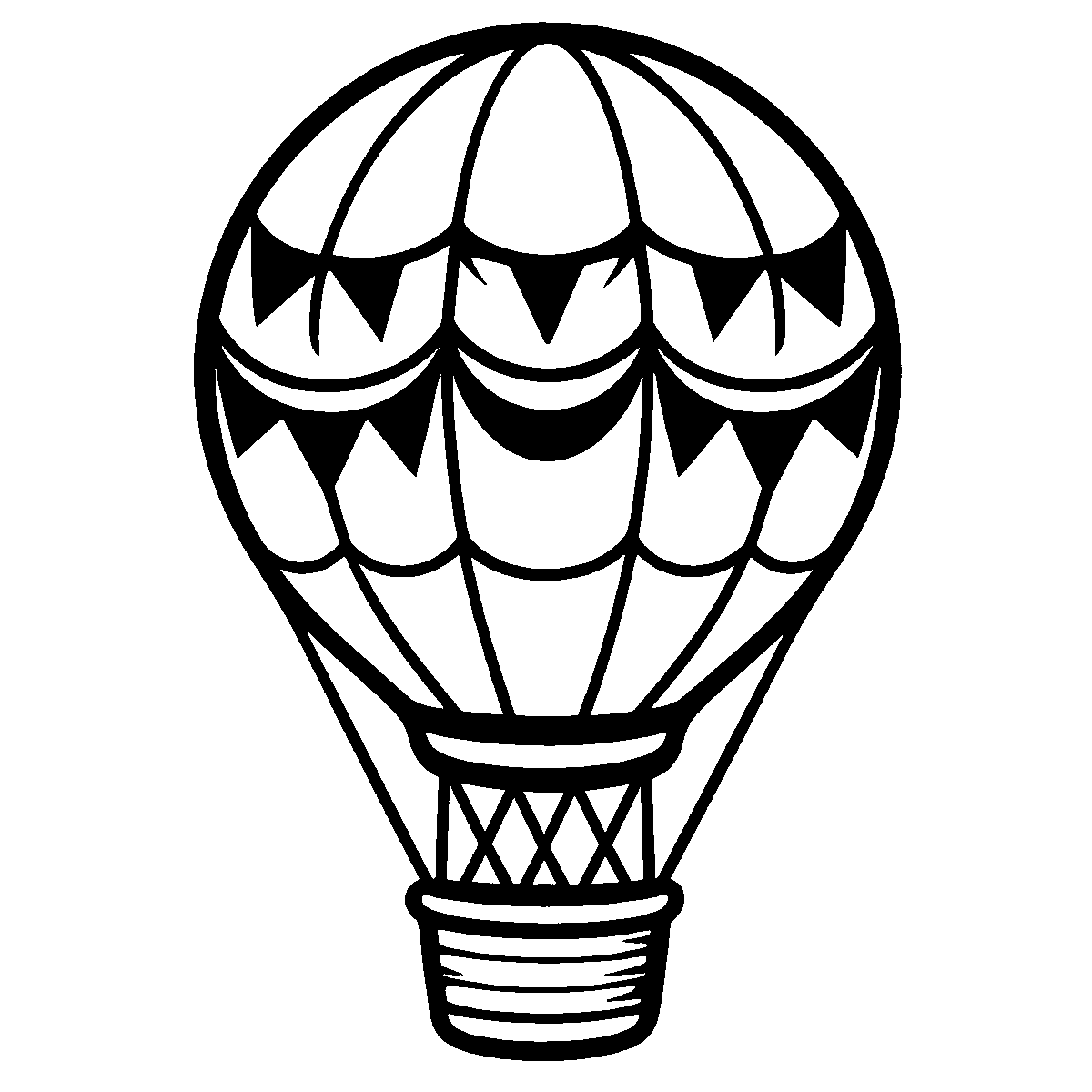 Vintage Hot Air Balloon SVG free download for Cricut, Silhouette and design projects