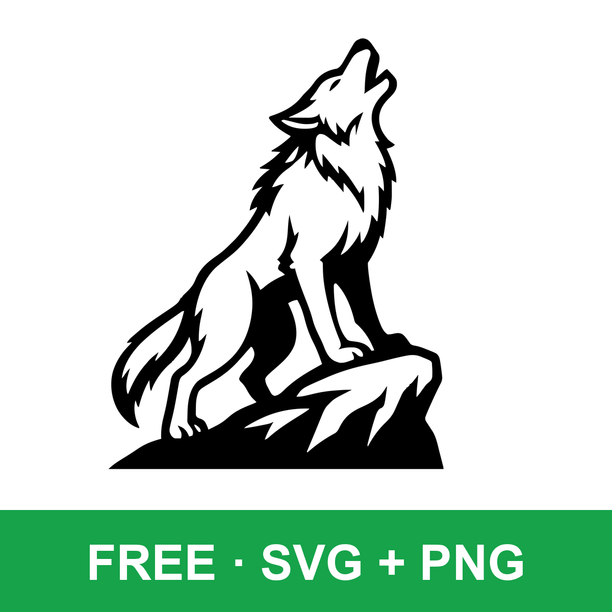 Howling Werewolf Silhouette free SVG cut file for Cricut and Silhouette