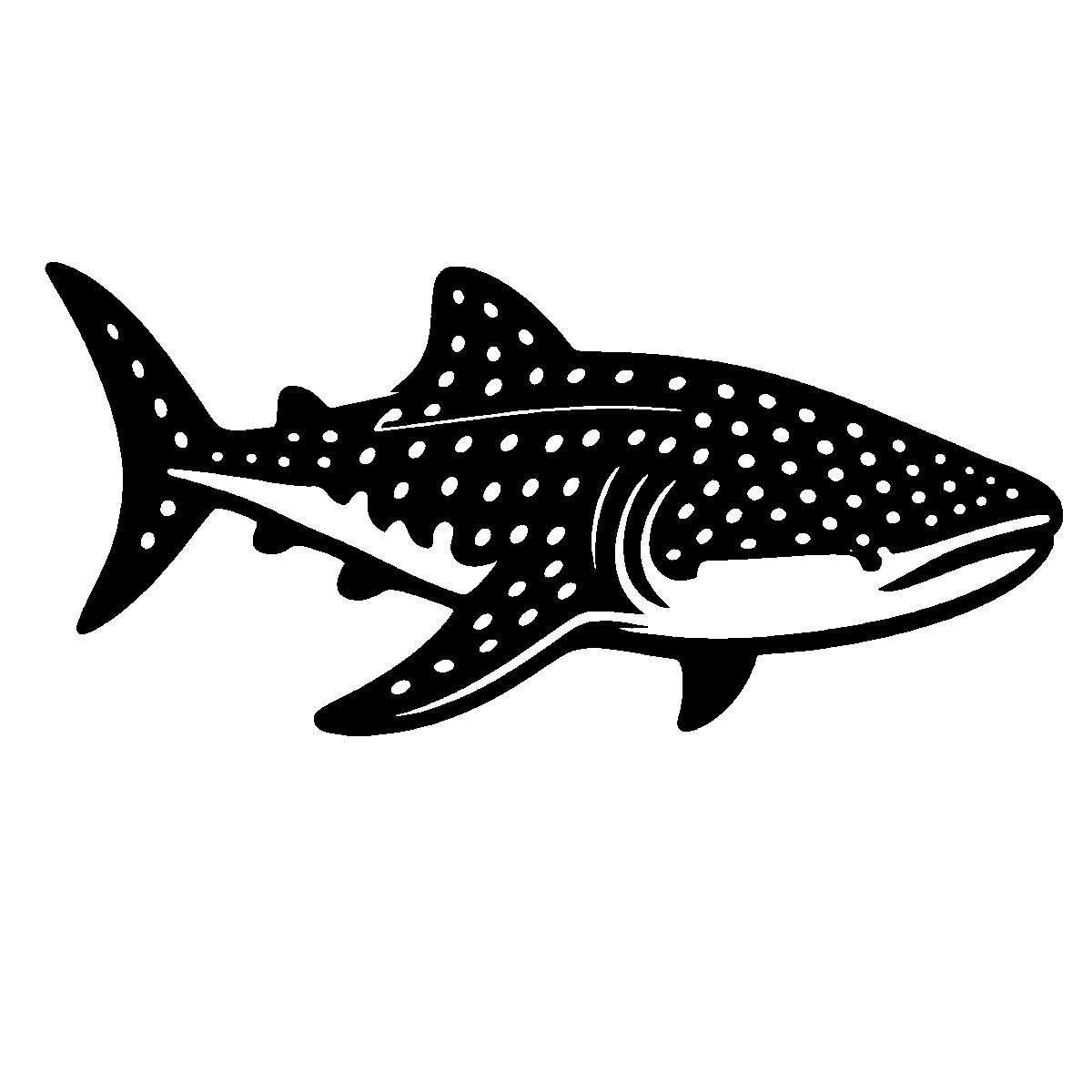 Whale Shark Clipart SVG free download for Cricut, Silhouette and design projects