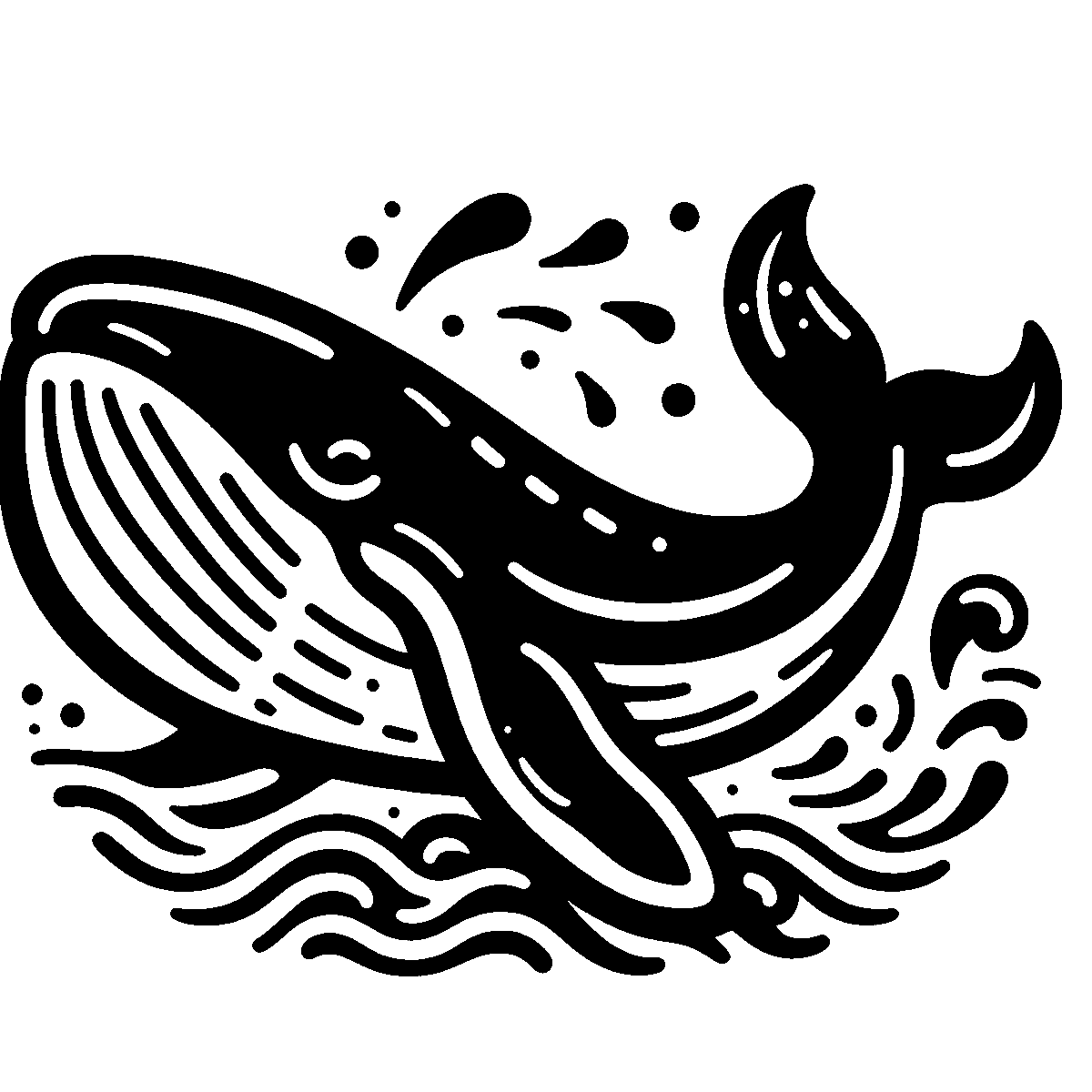Whale Silhouette Art SVG free download for Cricut, Silhouette and design projects