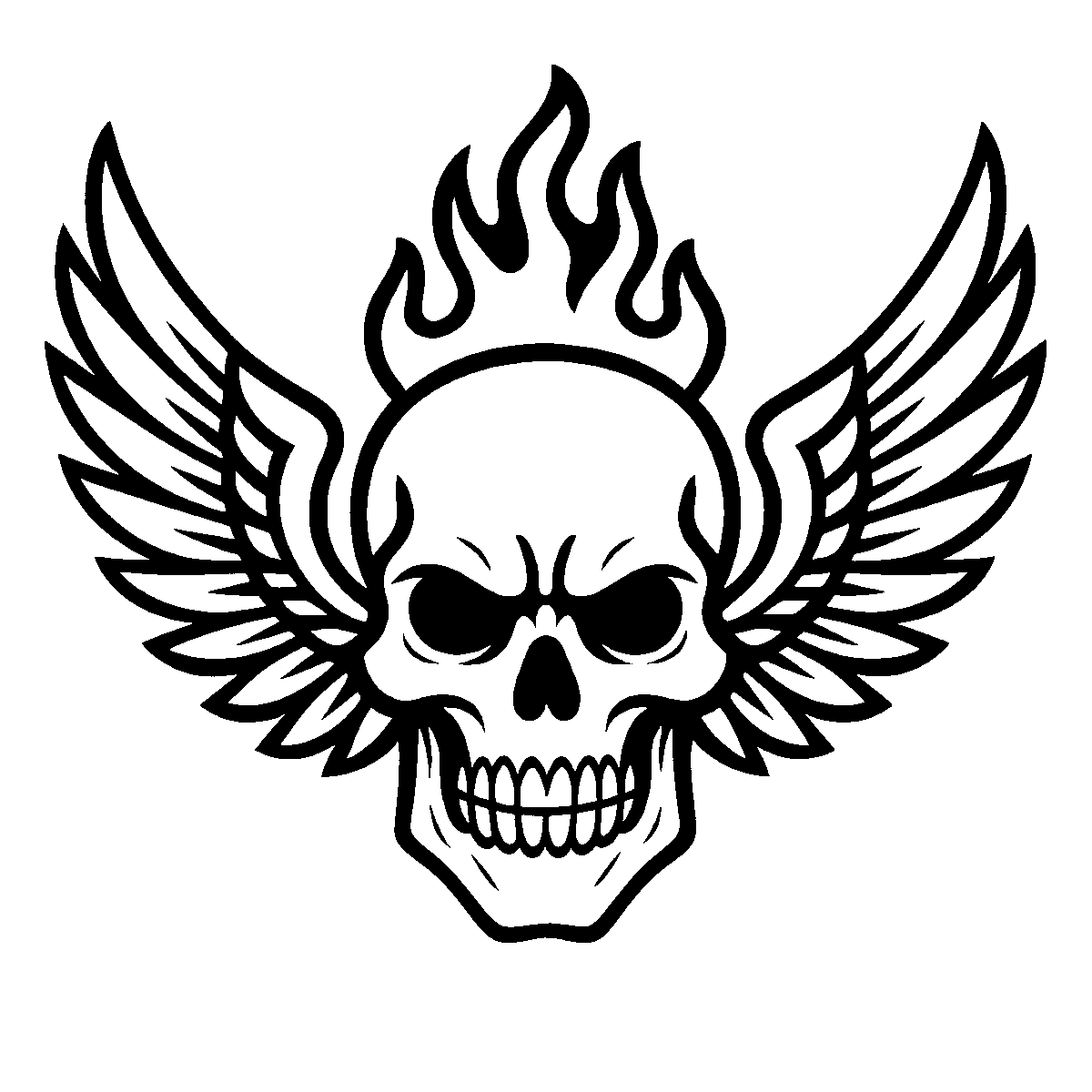 Winged Skull Emblem SVG free download for Cricut, Silhouette and design projects