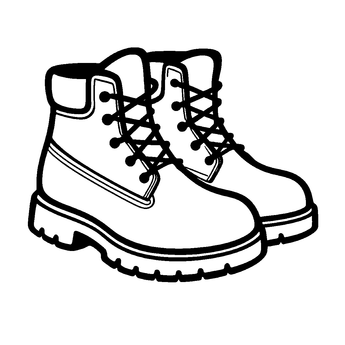 Work Boots Clipart SVG free download for Cricut, Silhouette and design projects