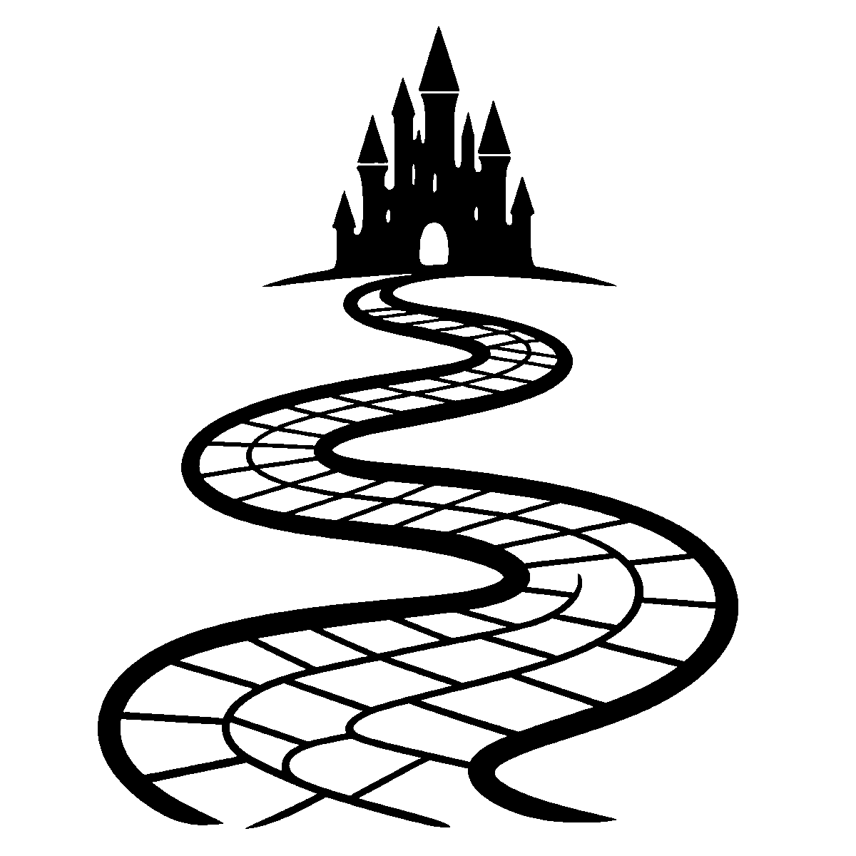 Yellow Brick Road Path SVG free download for Cricut, Silhouette and design projects