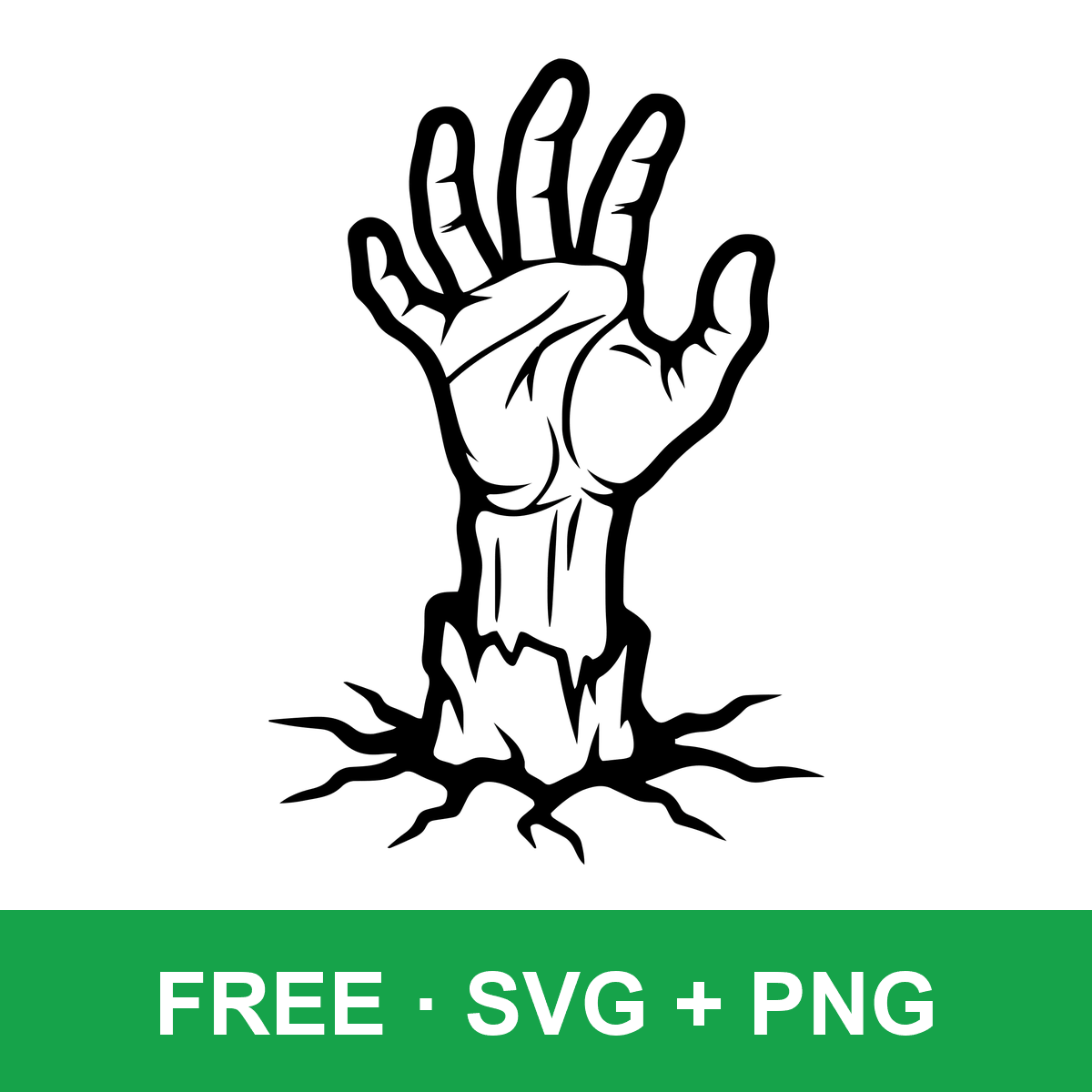 Zombie Hand Rising free SVG cut file for Cricut and Silhouette